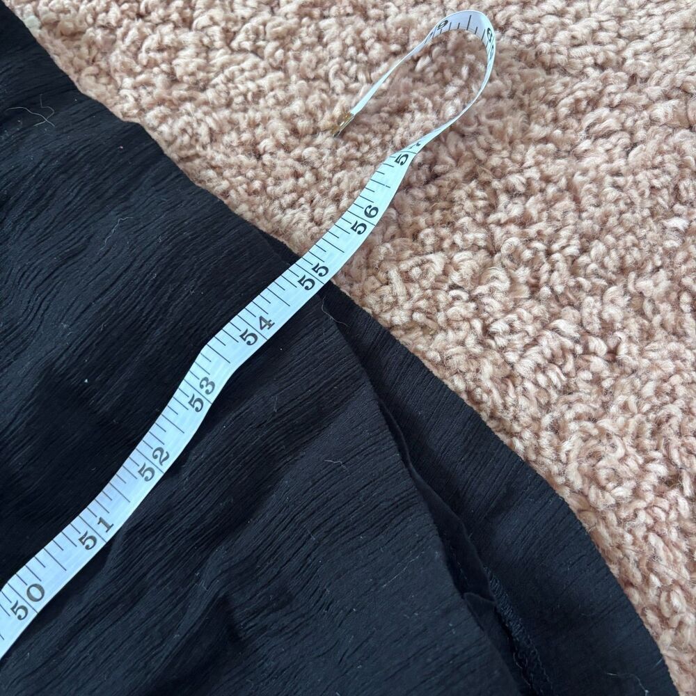 Anthropologie Jumpsuit Bionda Plisse Smocked Waist Wide Leg Black Size XS Boho - Picture 13 of 14